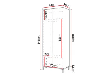 Garderobe - Svart|Gull - Oppbevaring - Klesoppbevaring - Garderober & garderobesystem