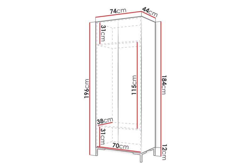 Garderobe - Svart|Gull - Oppbevaring - Klesoppbevaring - Garderober & garderobesystem