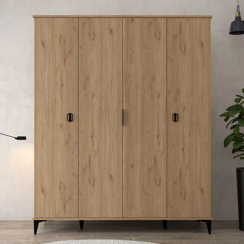 Garderobeskap Hanah Home Neva Wide (164 x 200 x 52 cm) Safireik, Sapphire Oak