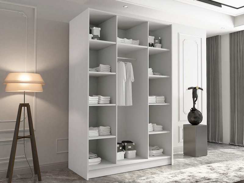 Herrljunga Garderob 150x215 cm - Brun/Svart - Oppbevaring - Klesoppbevaring - Garderober & garderobesystem - Garderobeskap & klesskap