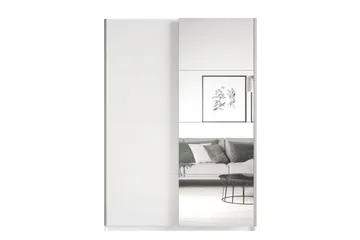 Lecia Garderobe 120x210 cm - Hvit - Oppbevaring - Klesoppbevaring - Garderober & garderobesystem - Garderobeskap & klesskap