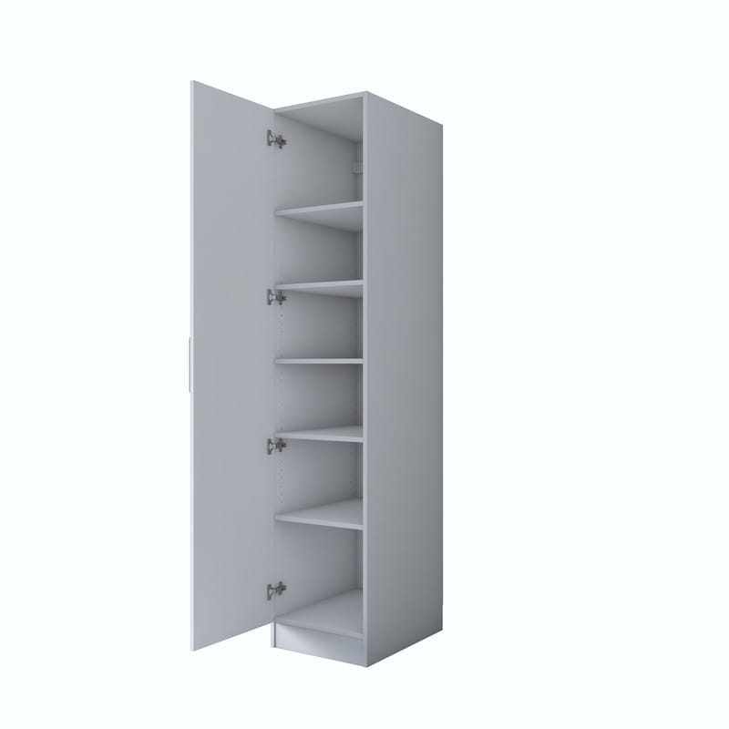 Garderobeskap Wallxpert Cleo Shelf v1 (45 x 210 x 57,5 cm) Hvit - Hvit - Oppbevaring - Klesoppbevaring - Garderober & garderobesystem - Garderobeskap & klesskap