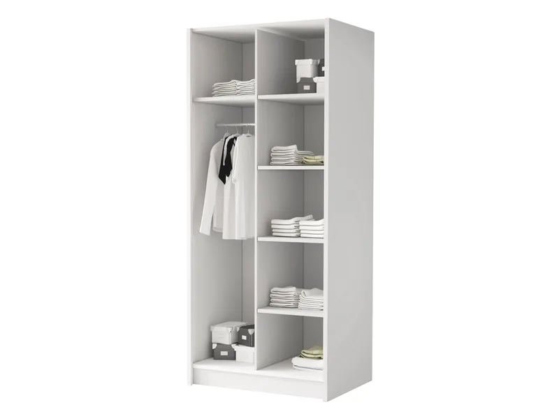 Herrljunga Garderob med Speil 100x215 cm - Gull/Speil - Oppbevaring - Klesoppbevaring - Garderober & garderobesystem
