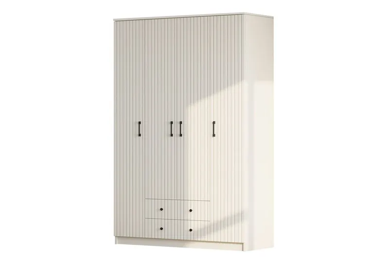 Ivon Garderobe 140x184 cm, Matt Hvit