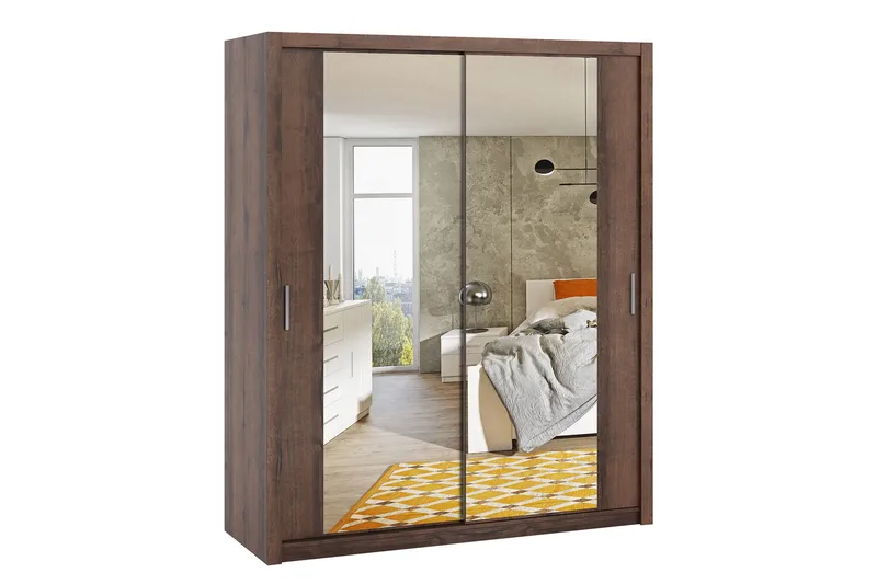 Julissa Garderobe 180 cm med Speil, Natur