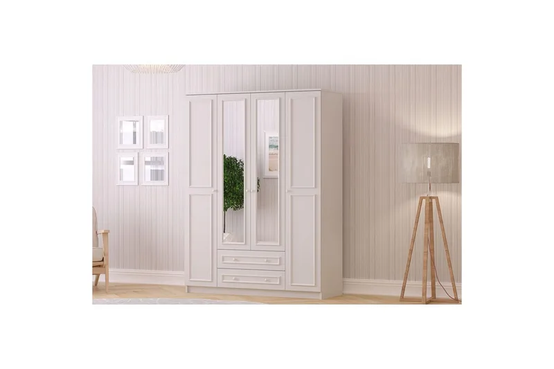 Kovric Garderobesskåp 140x210 cm - Matt Hvit - Oppbevaring - Klesoppbevaring - Garderober & garderobesystem
