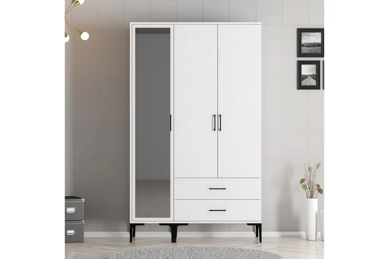 Kumsal Garderobe 120 cm, Hvit