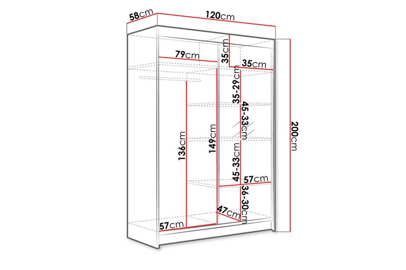 Liverpool Garderobe - Oppbevaring - Klesoppbevaring - Garderober & garderobesystem