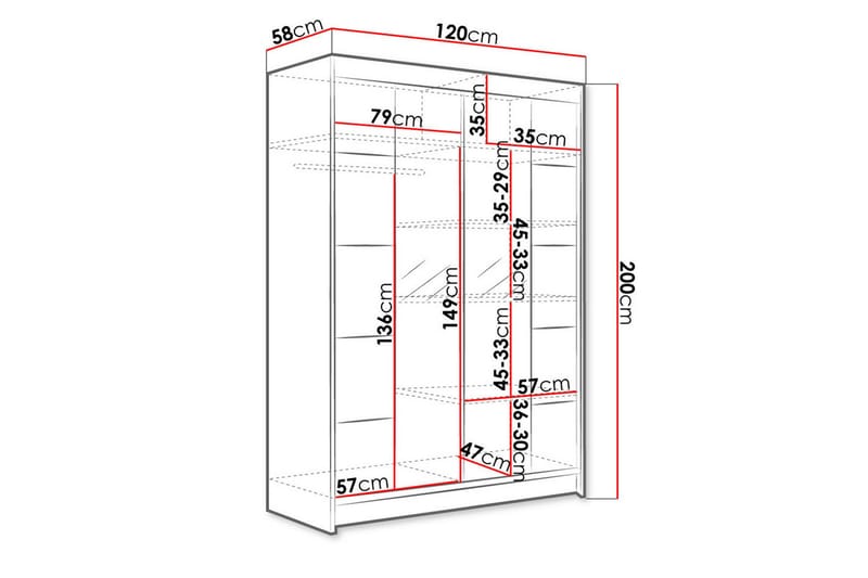 Liverpool Garderobe - Oppbevaring - Klesoppbevaring - Garderober & garderobesystem