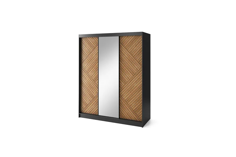 Marrphy Garderobe med Speil 120x220 cm, Brun