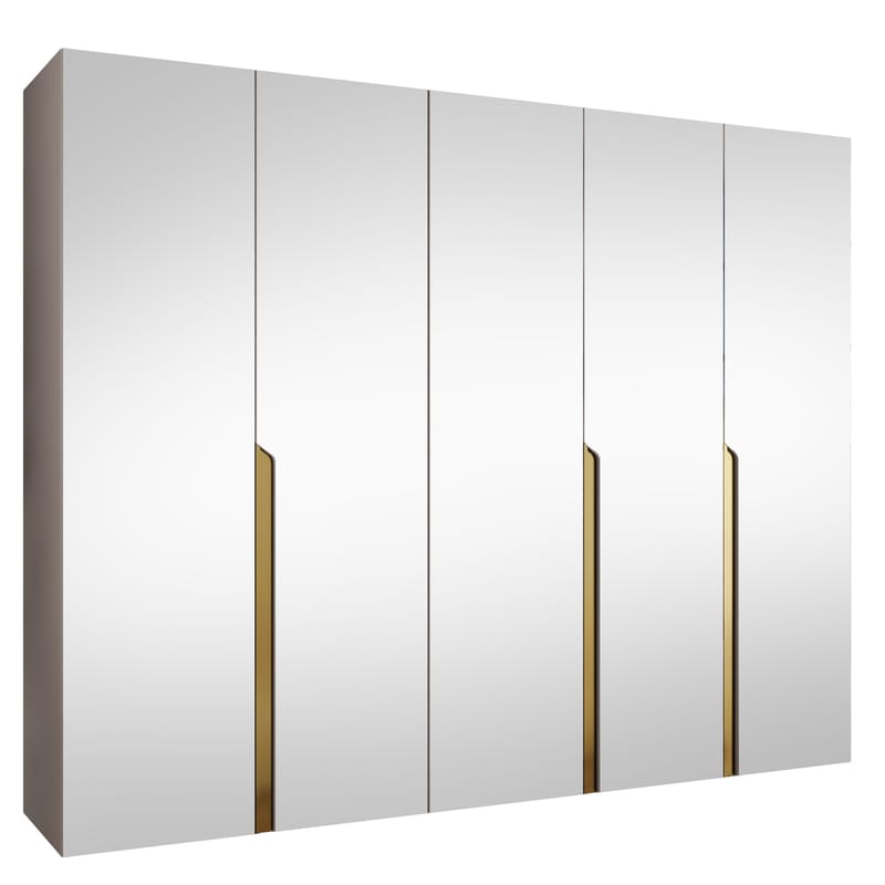 Milias Garderobeskap med speil 250x202 cm, beige