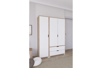 Nordhs Garderobesskåp 130x183 cm - Valnøtt - Oppbevaring - Klesoppbevaring - Garderober & garderobesystem - Garderobeskap & klesskap