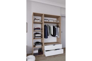 Nordhs Garderobesskåp 130x183 cm - Valnøtt - Oppbevaring - Klesoppbevaring - Garderober & garderobesystem - Garderobeskap & klesskap
