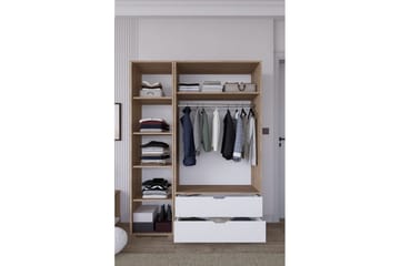Nordhs Garderobesskåp 130x183 cm - Valnøtt - Oppbevaring - Klesoppbevaring - Garderober & garderobesystem - Garderobeskap & klesskap