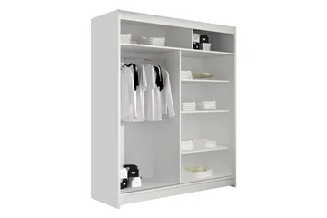 Pickering Garderobe Med Speil 150x200 cm - Svart - Oppbevaring - Klesoppbevaring - Garderober & garderobesystem
