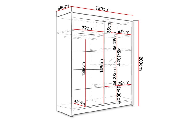 Pickering Garderobe - Oppbevaring - Klesoppbevaring - Garderober & garderobesystem
