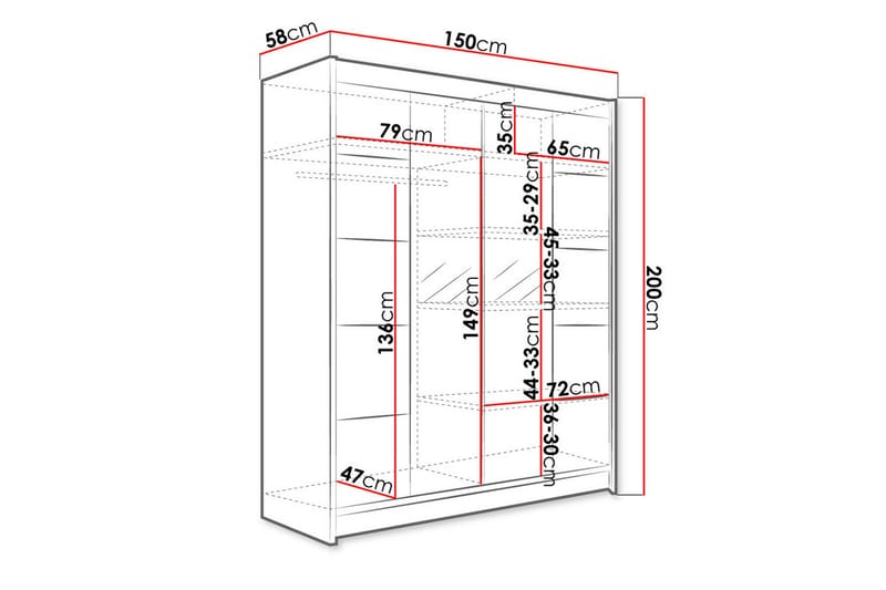 Pickering Garderobe - Oppbevaring - Klesoppbevaring - Garderober & garderobesystem