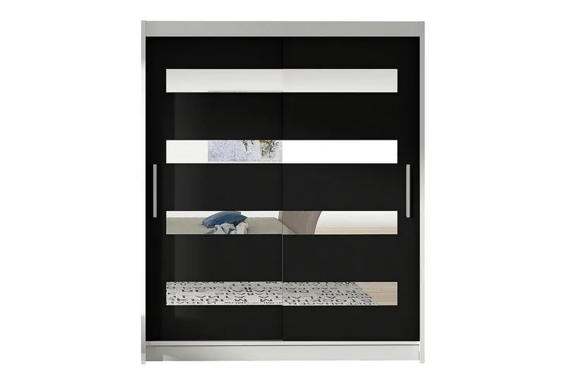 Presto Garderobe 58x150 cm, Hvit/Svart