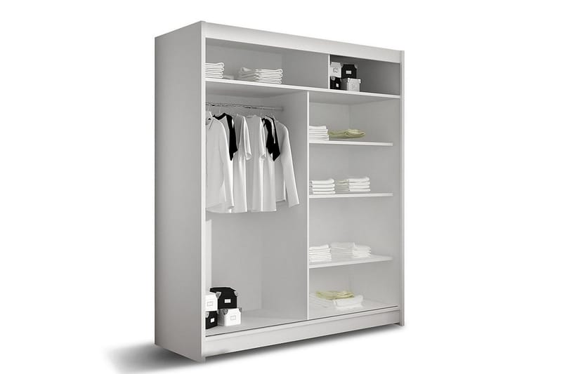 Presto Garderobe 58x150 cm - Hvit/Svart - Oppbevaring - Klesoppbevaring - Garderober & garderobesystem