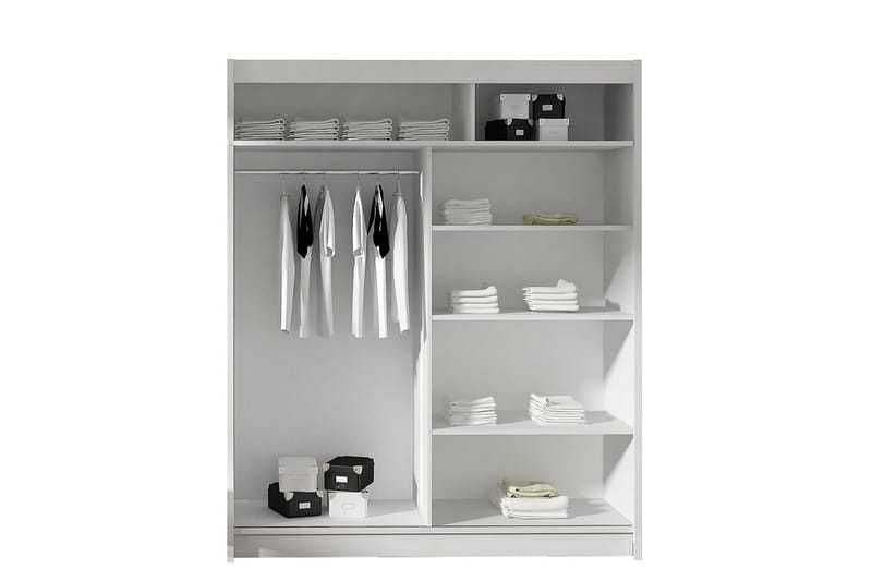 Presto Garderobe 58x150 cm - Svart/Hvit - Oppbevaring - Klesoppbevaring - Garderober & garderobesystem