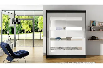 Presto Garderobe 58x150 cm - Svart/Hvit - Oppbevaring - Klesoppbevaring - Garderober & garderobesystem