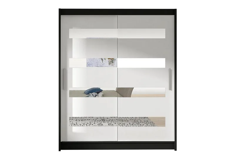 Presto Garderobe 58x150 cm, Svart/Hvit