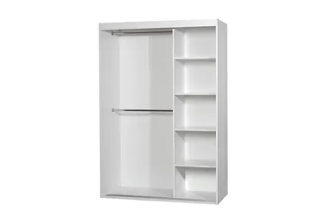 Rejasia Garderobe med Speil 120 cm - Hvit - Oppbevaring - Klesoppbevaring - Garderober & garderobesystem