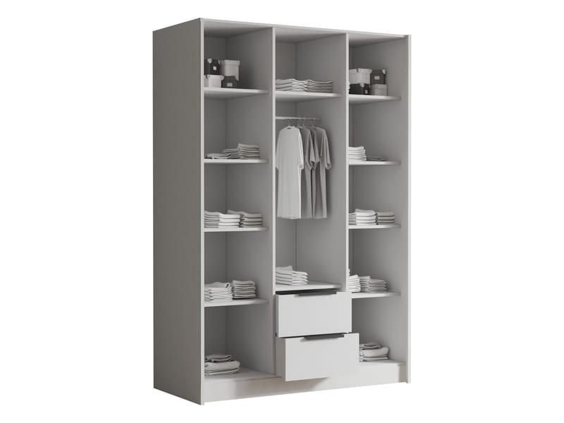 Varros Garderobeskapeskap med speil 150x216 cm - Svart - Oppbevaring - Klesoppbevaring - Garderober & garderobesystem