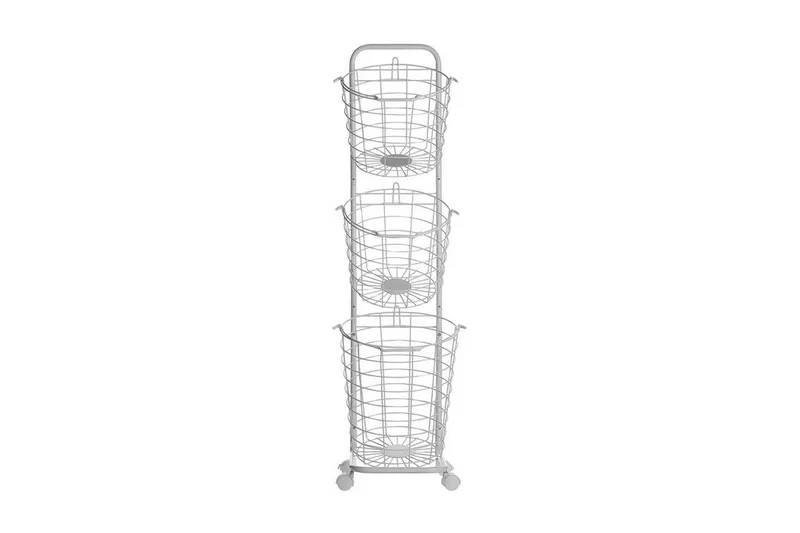 Ayapal Metallstativ 37 cm 3 Kurver, Hvit