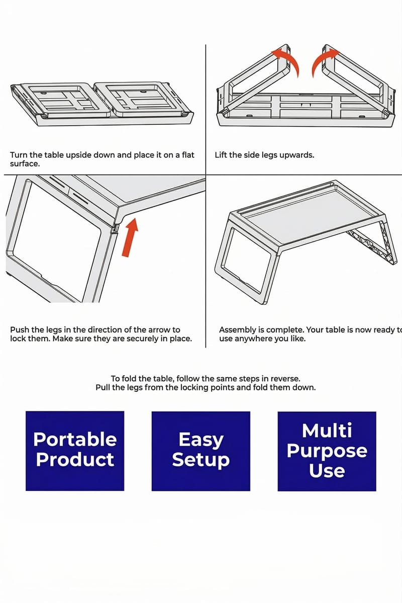 Laptop Standing Desk Hanah Home Pulver - Oppbevaring - Oppbevaring til småting - Oppbevaringsstativ - Laptop stativ