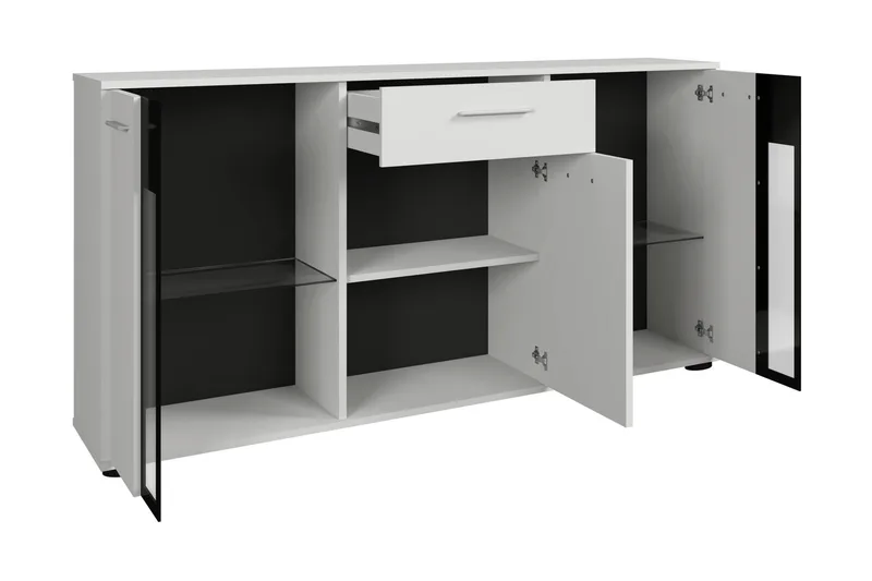 Bunta Skjenk 141x41 cm - Svart Og Hvitt - Oppbevaring - Oppbevaringsmøbler - Sideboard & skjenker