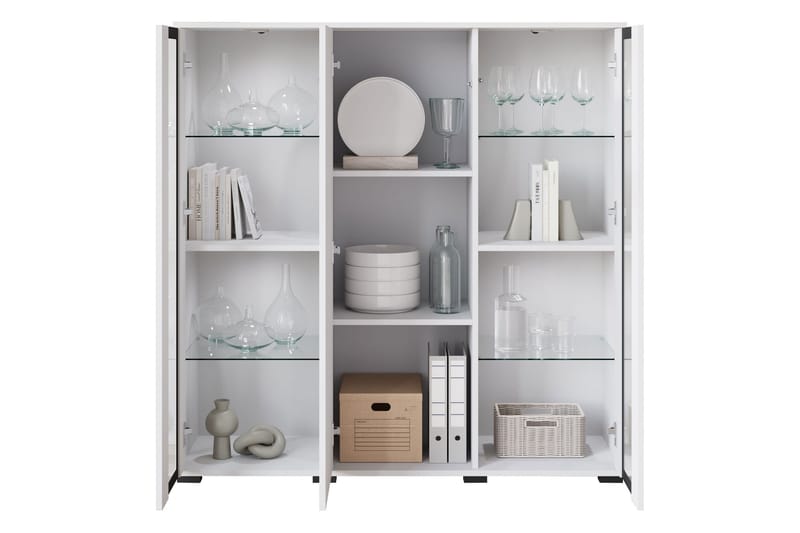 Gammelt Highboard - Brun/Hvit - Oppbevaring - Skap - Oppbevaringsskap