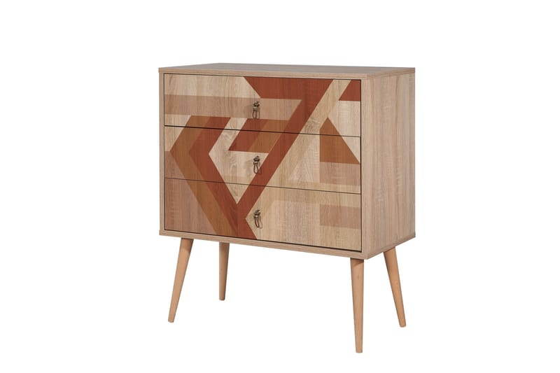 Bertoaria Kommode 80x89 cm Brun, Hanah Home