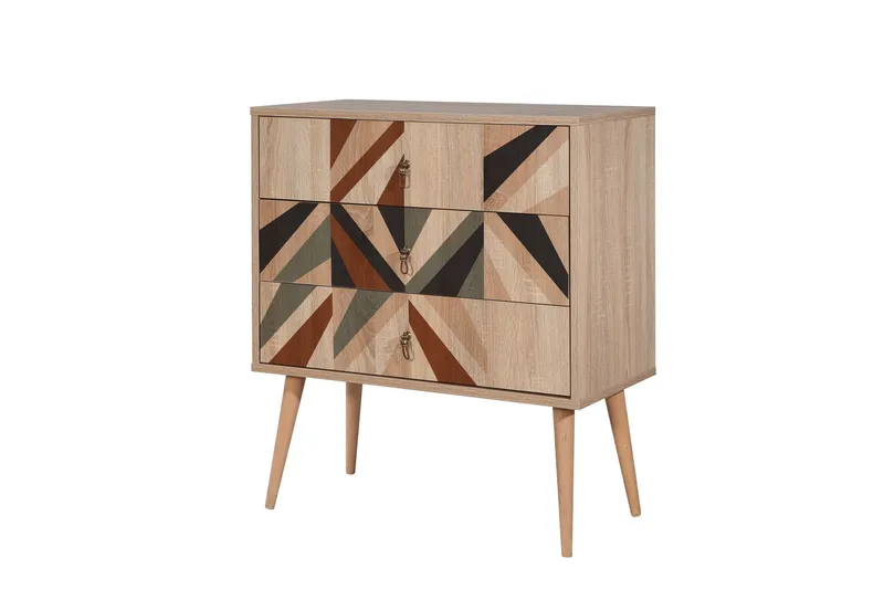 Bertoaria Kommode 80x89 cm Brun, Hanah Home