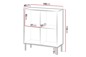 Akiko Kommode 100 cm - Grønn - Oppbevaring - Oppbevaringsmøbler - Kommode - Entrekommode