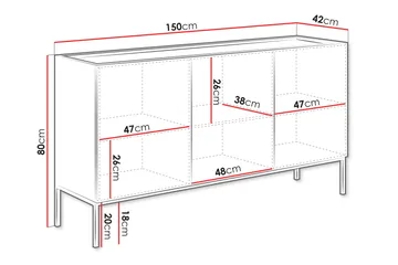 Amelus Kommode 150 cm - Cashmere - Oppbevaring - Oppbevaringsmøbler - Kommode