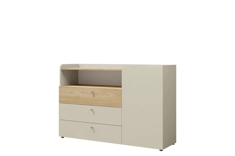Buhan Kommode 140 cm, Beige / Brun
