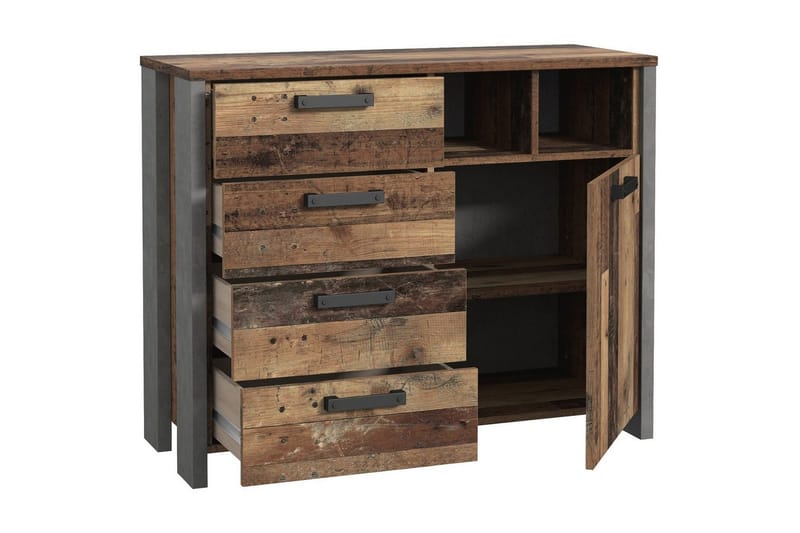 Cadle Kommode 107 cm - Brun/Grå - Oppbevaring - Oppbevaringsmøbler - Kommode