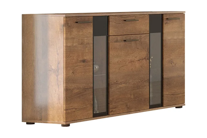 Deardorf Komoda + LED 140 cm, Tre/natur