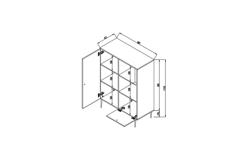 Elili Kommode 40 cm - Eik - Oppbevaring - Oppbevaringsmøbler - Kommode - Entrekommode