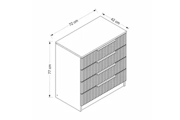 Fruitland Kommode - Hvit - Oppbevaring - Oppbevaringsmøbler - Kommode - Entrekommode