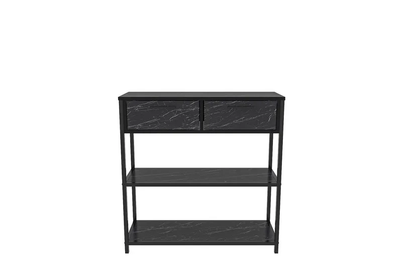 Fynlor Kommode 90 cm, Sort/Hvit