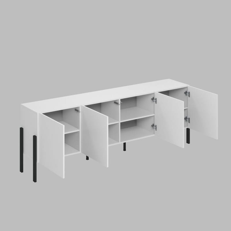 Kommode Jukon 4 dører - Hvit Supermatt - Oppbevaring - Oppbevaringsmøbler - Sideboard & skjenker