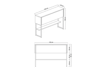 Luxe Kommode 120 cm - Svart/Hvit - Oppbevaring - Oppbevaringsmøbler - Kommode