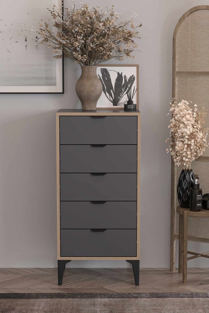 Olyros kommode 105 cm - Antrasitt - Oppbevaring - Oppbevaringsmøbler - Kommode - Entrekommode