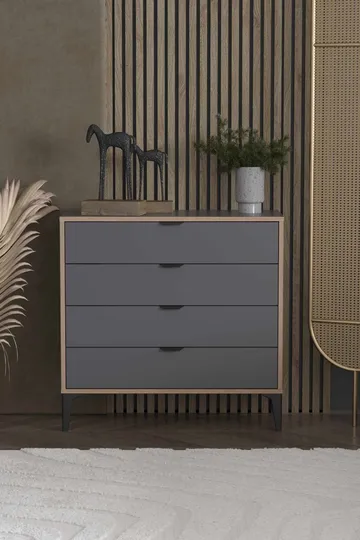 Olyros kommode 90 cm - Antrasitt - Oppbevaring - Oppbevaringsmøbler - Kommode - Entrekommode