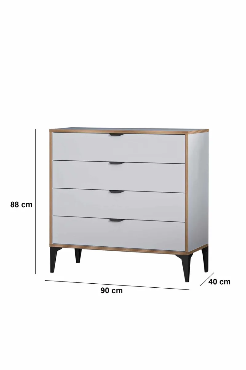 Olyros kommode 90 cm - Hvit - Oppbevaring - Oppbevaringsmøbler - Kommode - Entrekommode