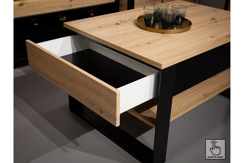 Quant Kommode 41x130 cm - Eik/Svart - Oppbevaring - Oppbevaringsmøbler - Kommode