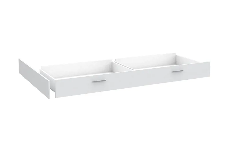 Uzayr Skuff med hjul 200x19 cm, Hvit