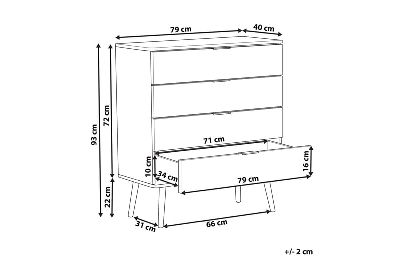 Walpi Kommode 79 cm - Svart - Oppbevaring - Oppbevaringsmøbler - Kommode - Entrekommode